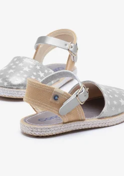 Hot Alpargatas De Niña Plata Brillo En La Oscuridad Alpargatas