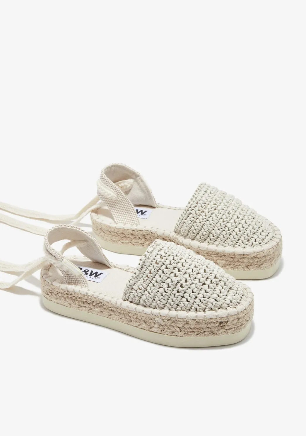 Best Alpargatas Tiras Beige B&W Alpargatas|Alpargatas