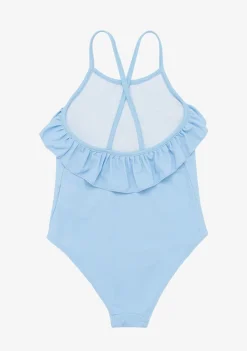 Cheap Bañador De Niña Volante Celeste Baño