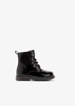 Cheap Baby's Black Pompon Cord Ankle Boots Botas|Botas