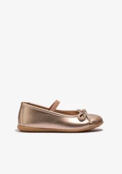 Best Sale Bailarina Lazo Strass Oro Zapatos De Ceremonia|Bailarinas