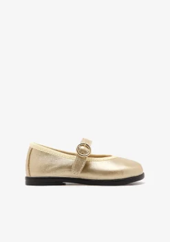 Sale Bailarinas De Bebé Hebilla Dorado Bailarinas|Zapatos De Ceremonia