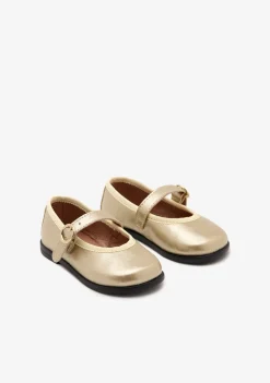 Sale Bailarinas De Bebé Hebilla Dorado Bailarinas|Zapatos De Ceremonia