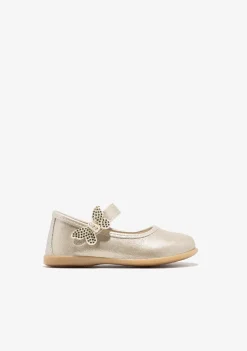 Best Sale Bailarinas De Bebé Mariposa Oro Bailarinas|Zapatos De Ceremonia