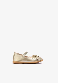 Clearance Bailarinas De Bebé Metalizado Platino Bailarinas|Zapatos De Ceremonia