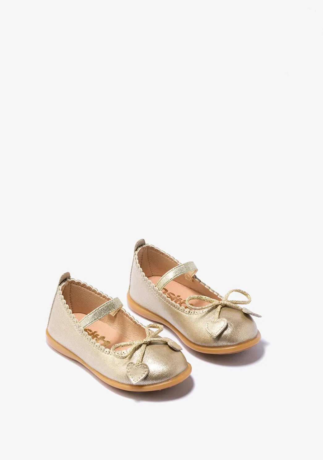 Clearance Bailarinas De Bebé Metalizado Platino Bailarinas|Zapatos De Ceremonia