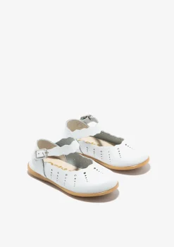 Discount Bailarinas De Bebé Ondas Hebilla Blanco Bailarinas|Zapatos De Ceremonia