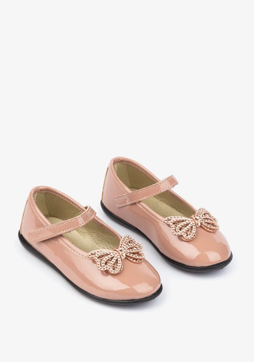 Discount Bailarinas De Niña Charol Pedrería Rosa Bailarinas
