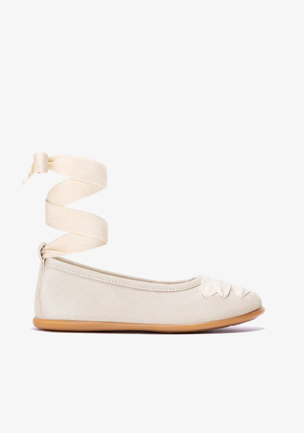 Online Bailarinas De Niña Con Lazo Beige B&W Zapatos|Zapatos De Ceremonia