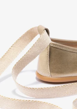 Cheap Bailarinas De Niña Con Lazo Platino B&W Zapatos|Zapatos De Ceremonia