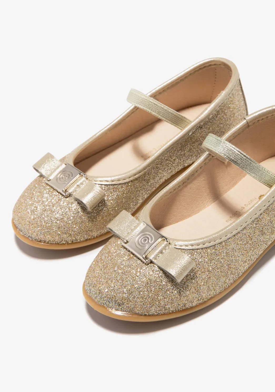 Store Bailarinas Glitter Oro Zapatos De Ceremonia|Bailarinas