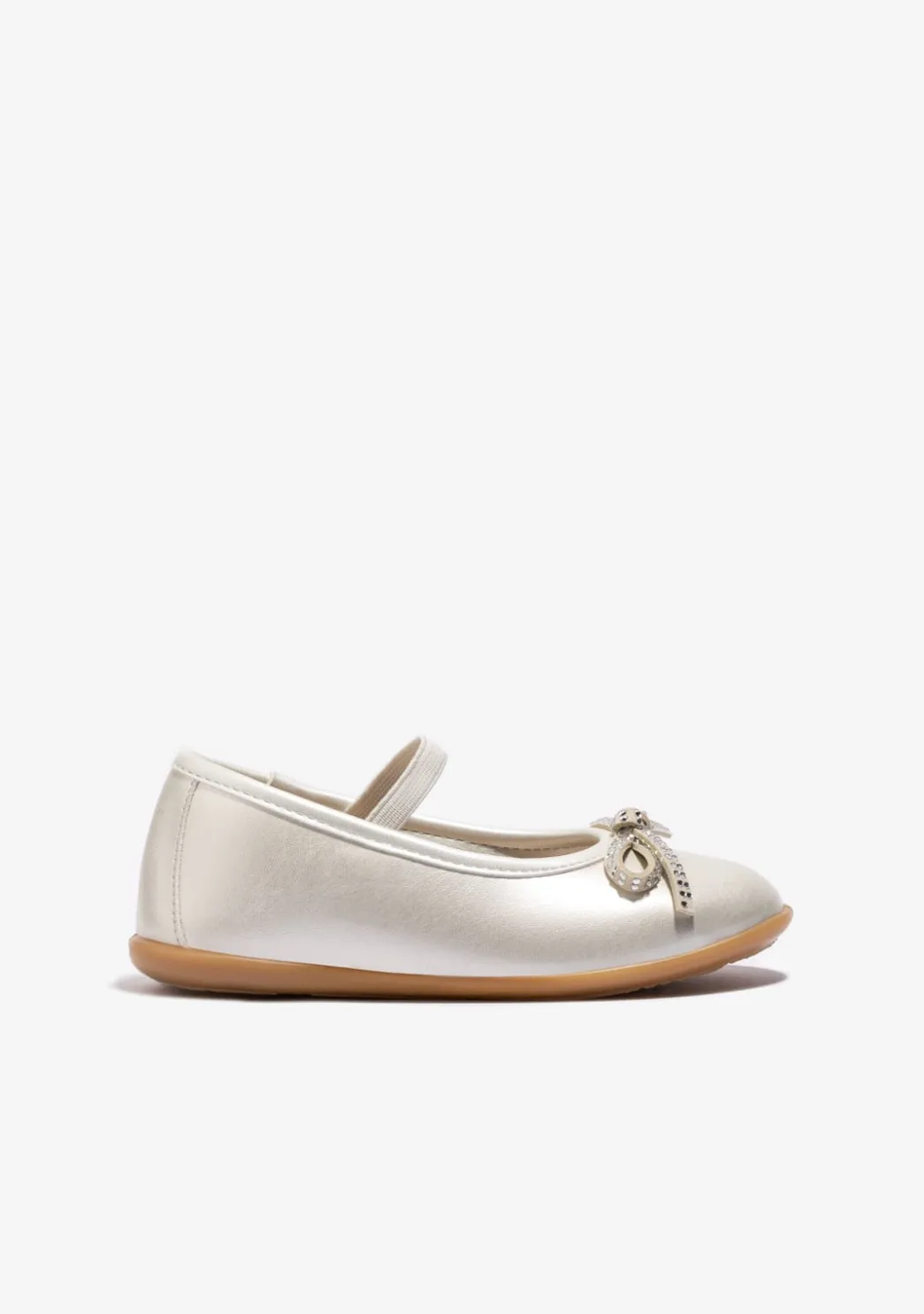 Flash Sale Bailarinas Lazo Strass Blanco Zapatos De Ceremonia|Bailarinas