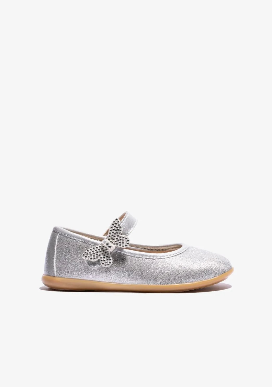Best Bailarinas Mariposa Plata Zapatos De Ceremonia|Bailarinas