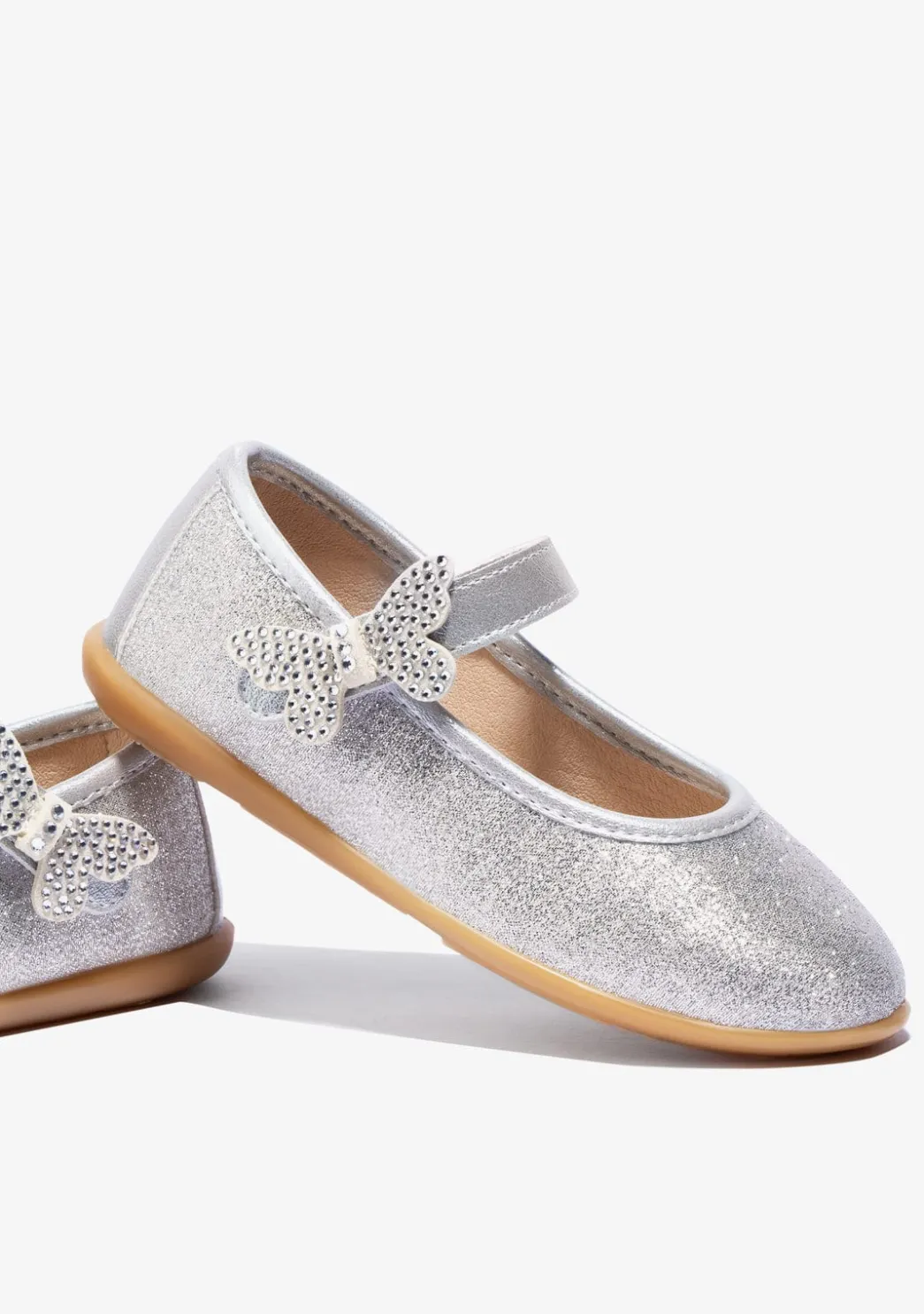Best Bailarinas Mariposa Plata Zapatos De Ceremonia|Bailarinas