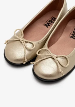 Clearance Bailarinas Metalizadas Dorado B&W Zapatos|Zapatos De Ceremonia