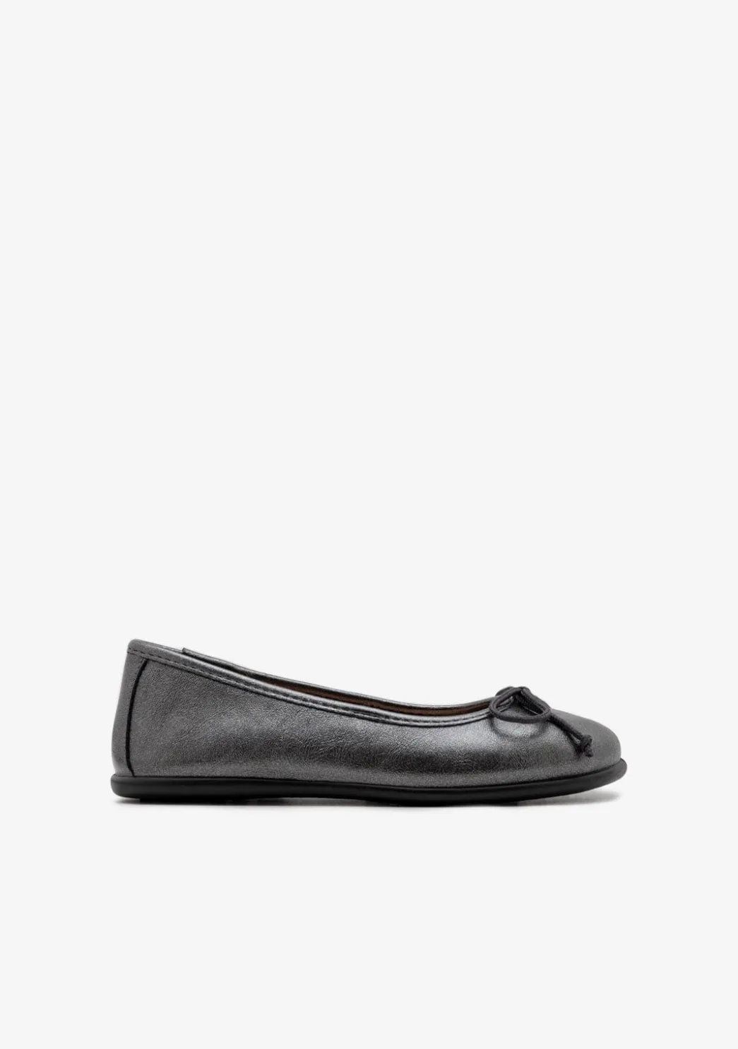 Sale Bailarinas Metalizadas Plomo B&W Zapatos|Zapatos De Ceremonia