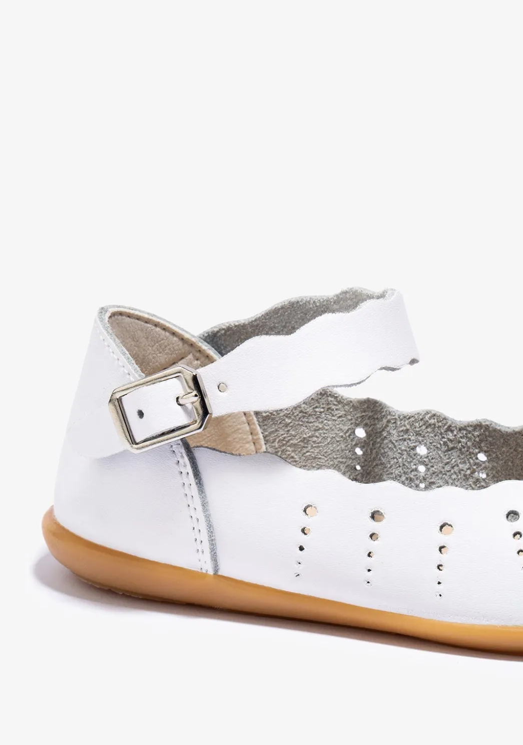 Cheap Bailarinas Ondas Hebilla Blanco Zapatos De Ceremonia|Bailarinas