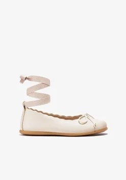 Cheap Bailarinas Ondas Tira Beige Zapatos|Zapatos De Ceremonia