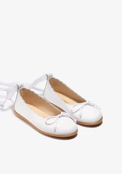 Cheap Bailarinas Ondas Tira Blanco Zapatos|Zapatos De Ceremonia