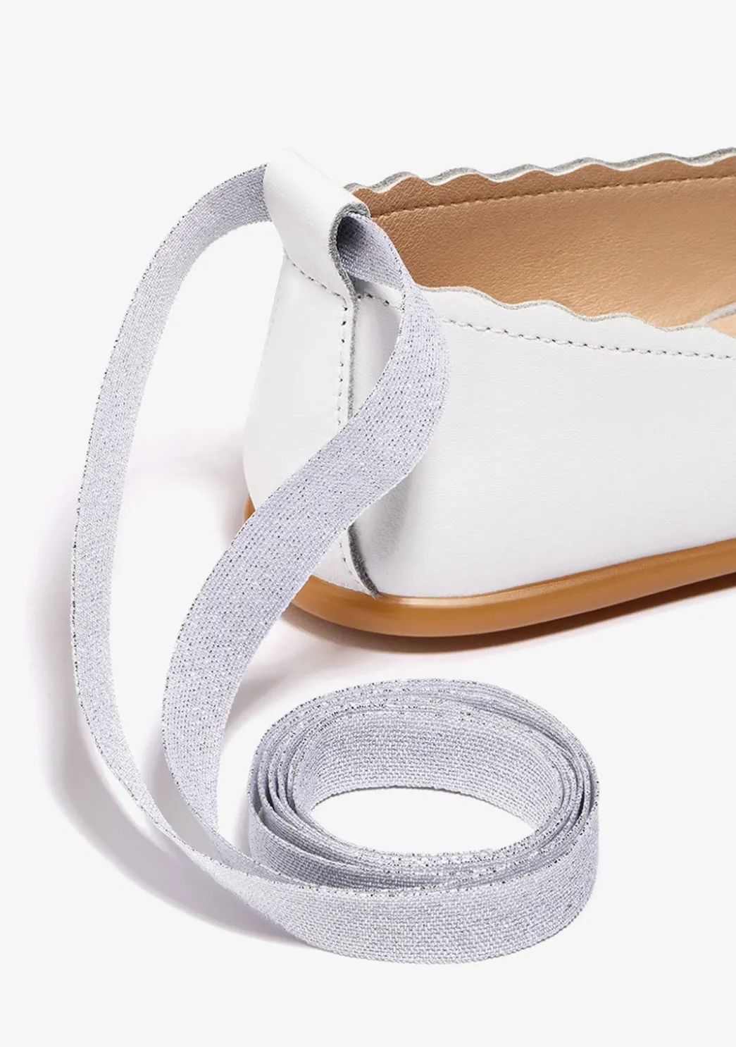 Cheap Bailarinas Ondas Tira Blanco Zapatos|Zapatos De Ceremonia