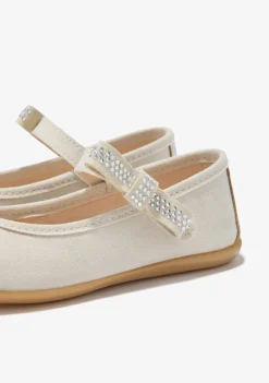 Cheap Bailarinas Strass Blanco Roto Zapatos De Ceremonia|Bailarinas