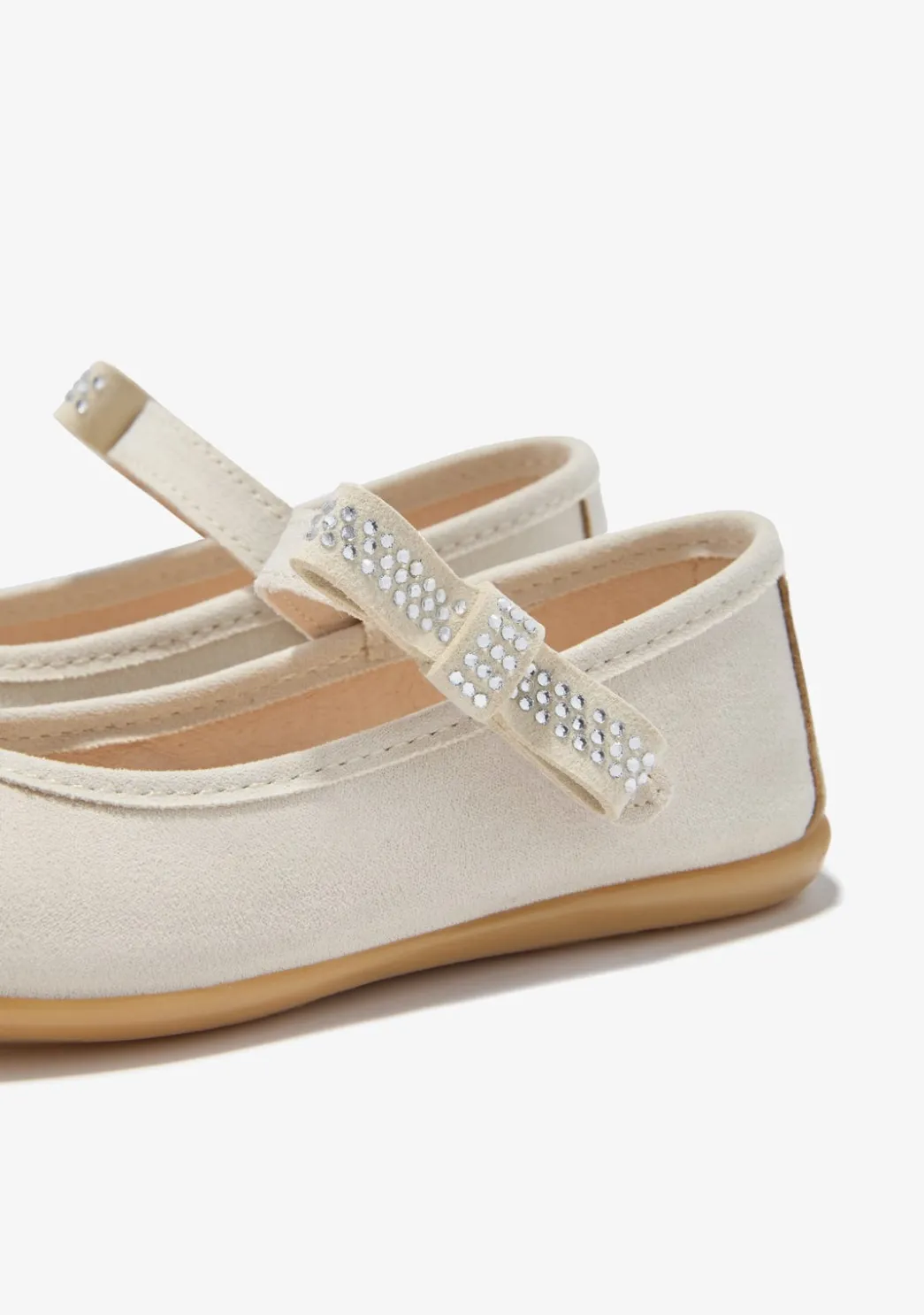 Cheap Bailarinas Strass Blanco Roto Zapatos De Ceremonia|Bailarinas