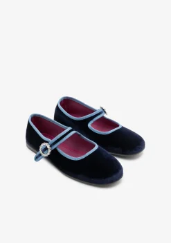 Shop Bailarinas Terciopelo Marino B&W Zapatos|Bailarinas