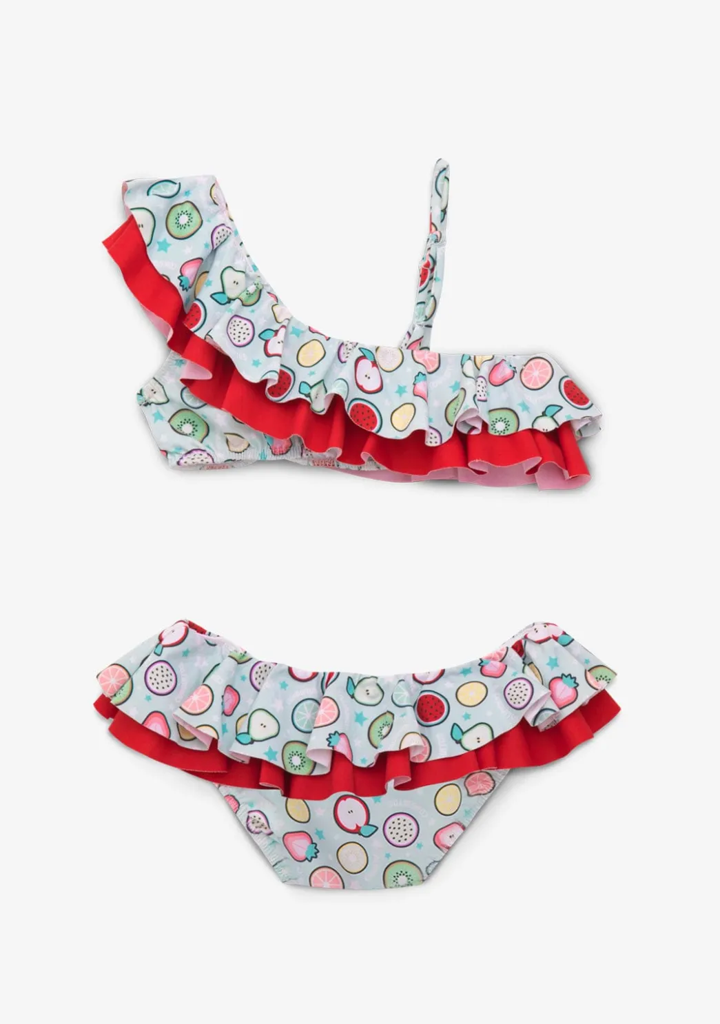 Discount Bikini Niña Estampado Frutas Menta Baño