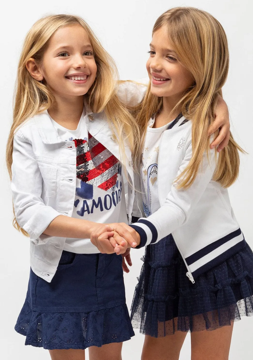 Discount Bomber Blanca De Niña Chaquetas
