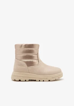 Fashion Botas Acolchadas Dorado Botas|Botas