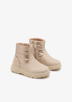 Fashion Botas Acolchadas Dorado Botas|Botas