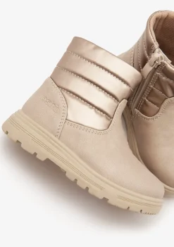 Fashion Botas Acolchadas Dorado Botas|Botas
