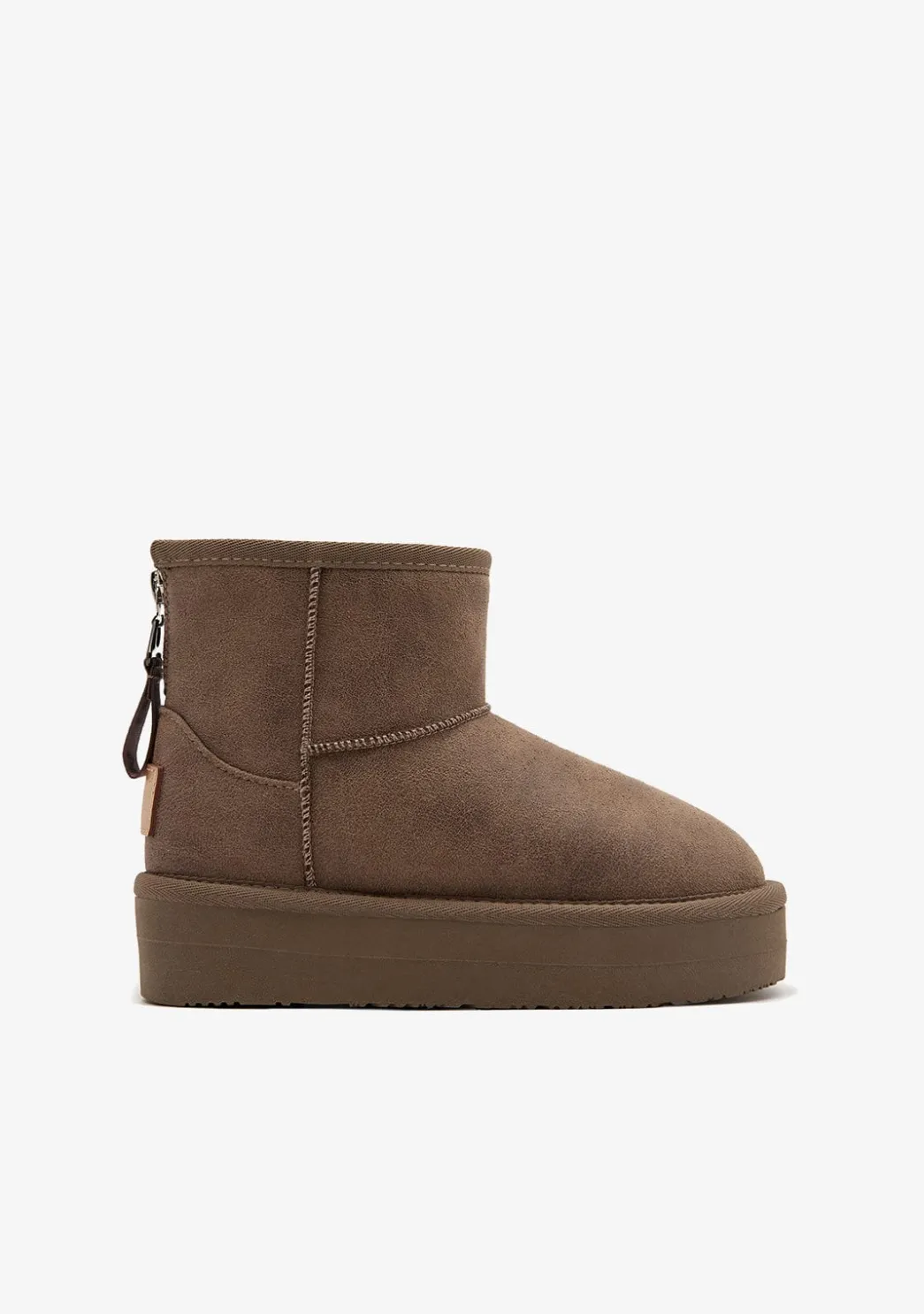 Best Sale Botas Australianas Cremallera Taupe B&W Botas Australianas|Botas Australianas