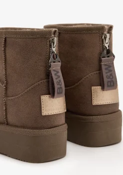 Best Sale Botas Australianas Cremallera Taupe B&W Botas Australianas|Botas Australianas