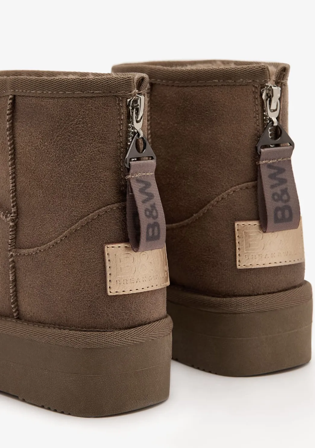 Best Sale Botas Australianas Cremallera Taupe B&W Botas Australianas|Botas Australianas