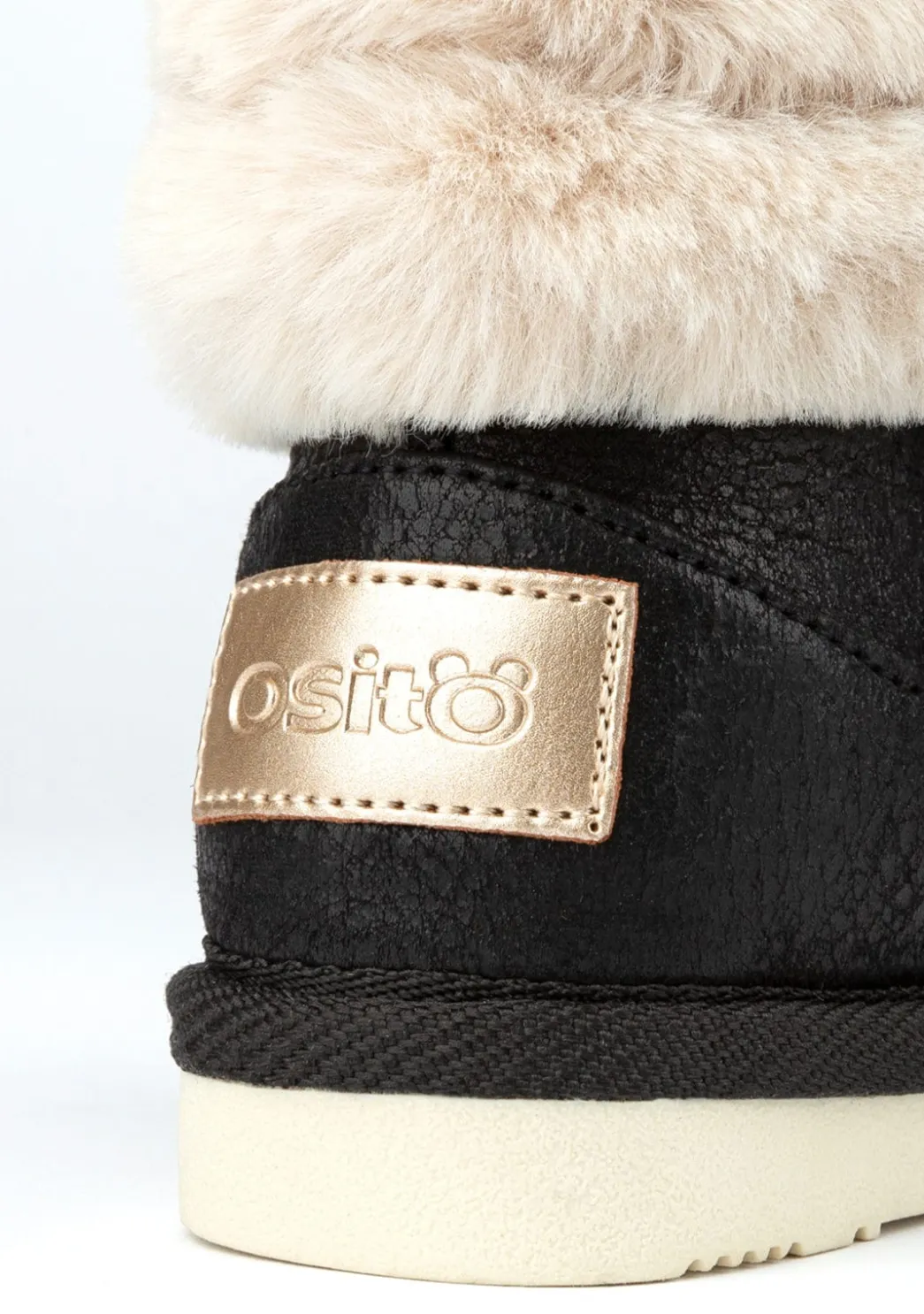 Outlet Botas Australianas De Bebé Aviador Pelo Negro Botas Australianas|Botas