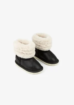 Outlet Botas Australianas De Bebé Aviador Pelo Negro Botas Australianas|Botas