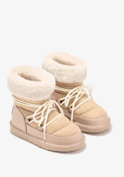 Best Botas Australianas De Niña Cordones Beige B&W Botas Australianas|Botas Australianas