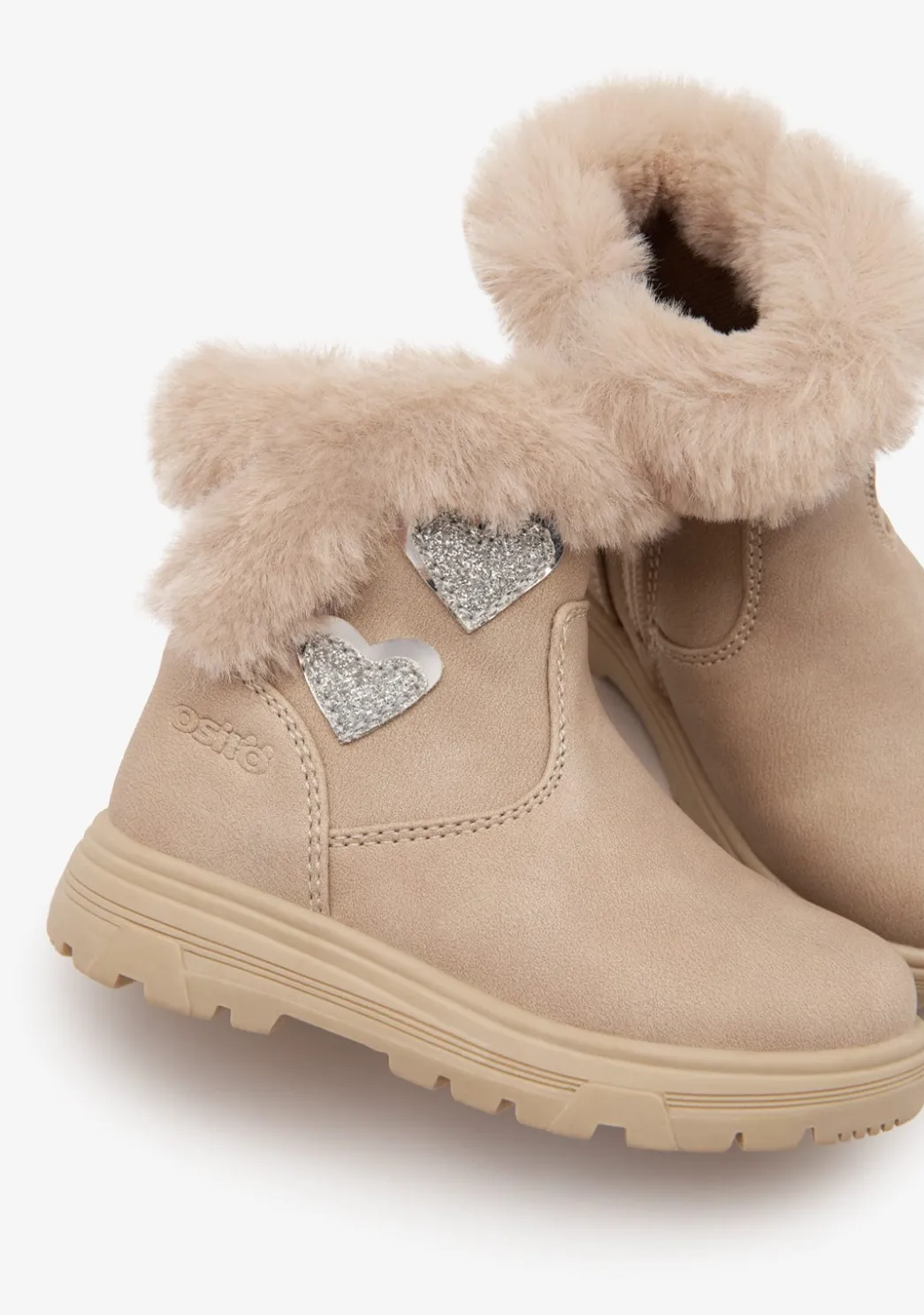 Store Botas Corazones Beige Botas|Botas
