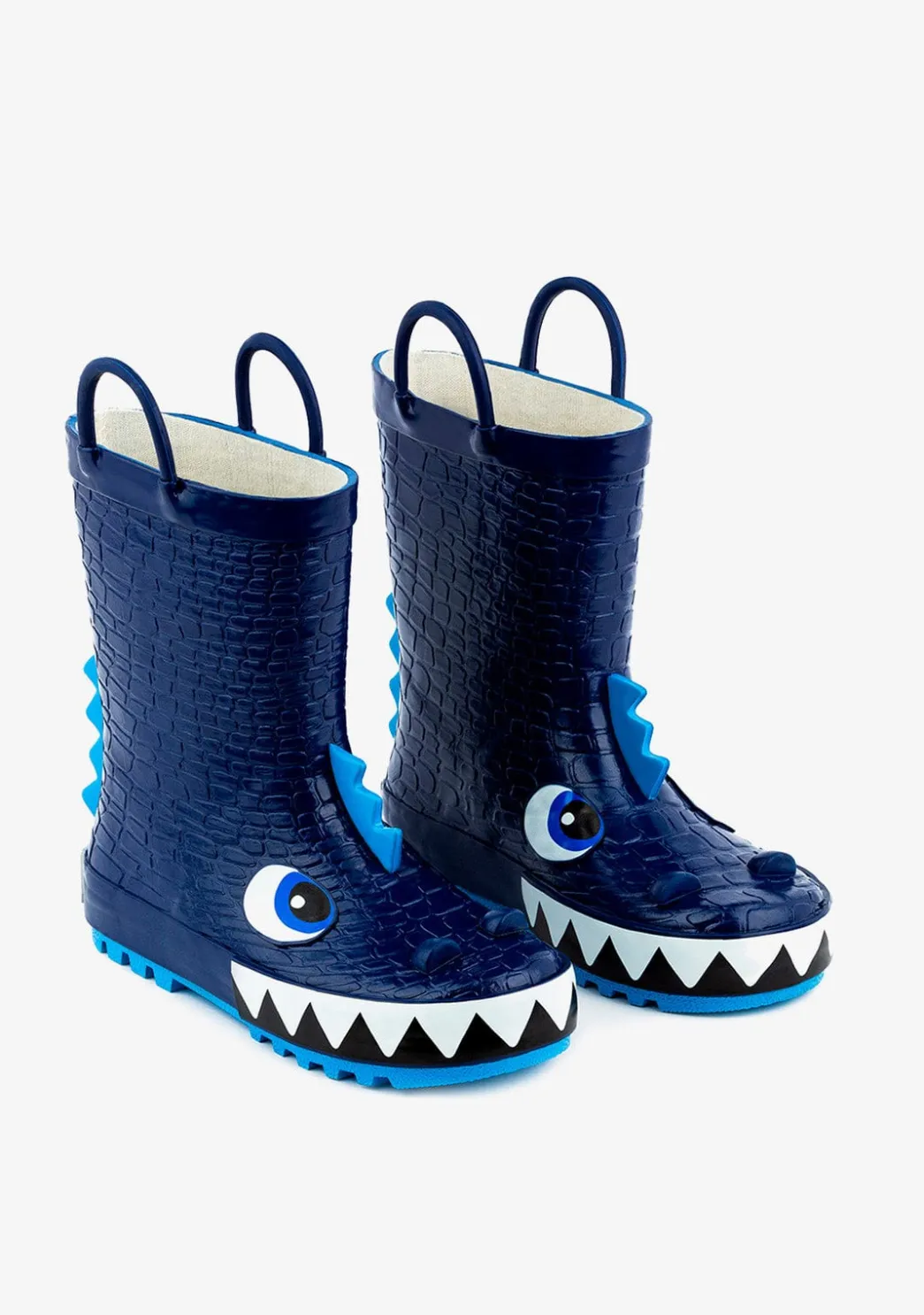 New Botas De Agua Dinosaurios Azul De Goma Botas De Agua|Botas De Agua