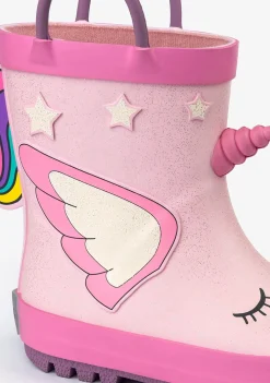 Fashion Botas De Agua Unicornio Goma Rosa Claro Botas De Agua|Botas De Agua