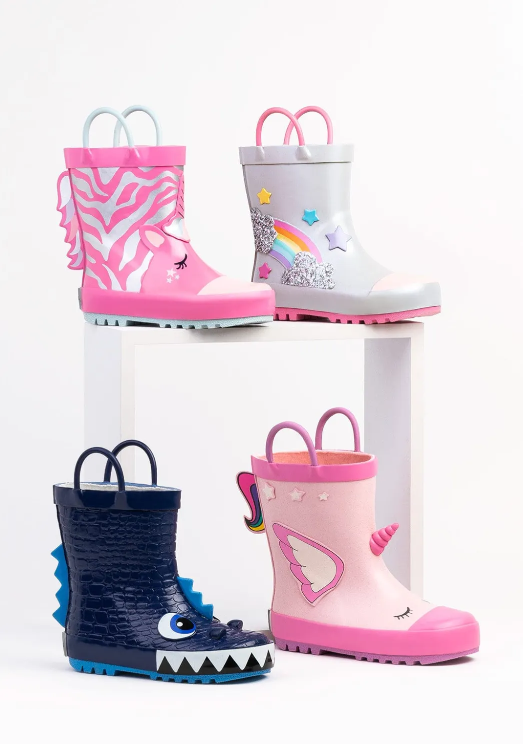 Online Botas De Agua Unicornio Rosa De Goma Botas De Agua|Botas De Agua
