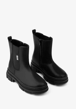 Best Botas De Niña Elástico Napa Negro B&W Botas|Botas