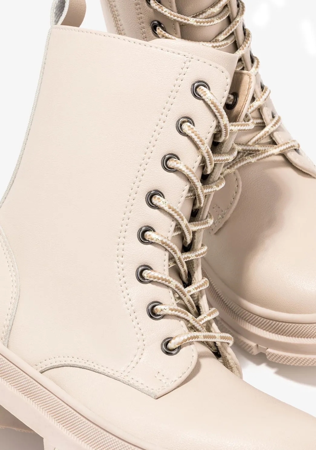 Hot Botas De Niña Napa Beige B&W Botas|Botas