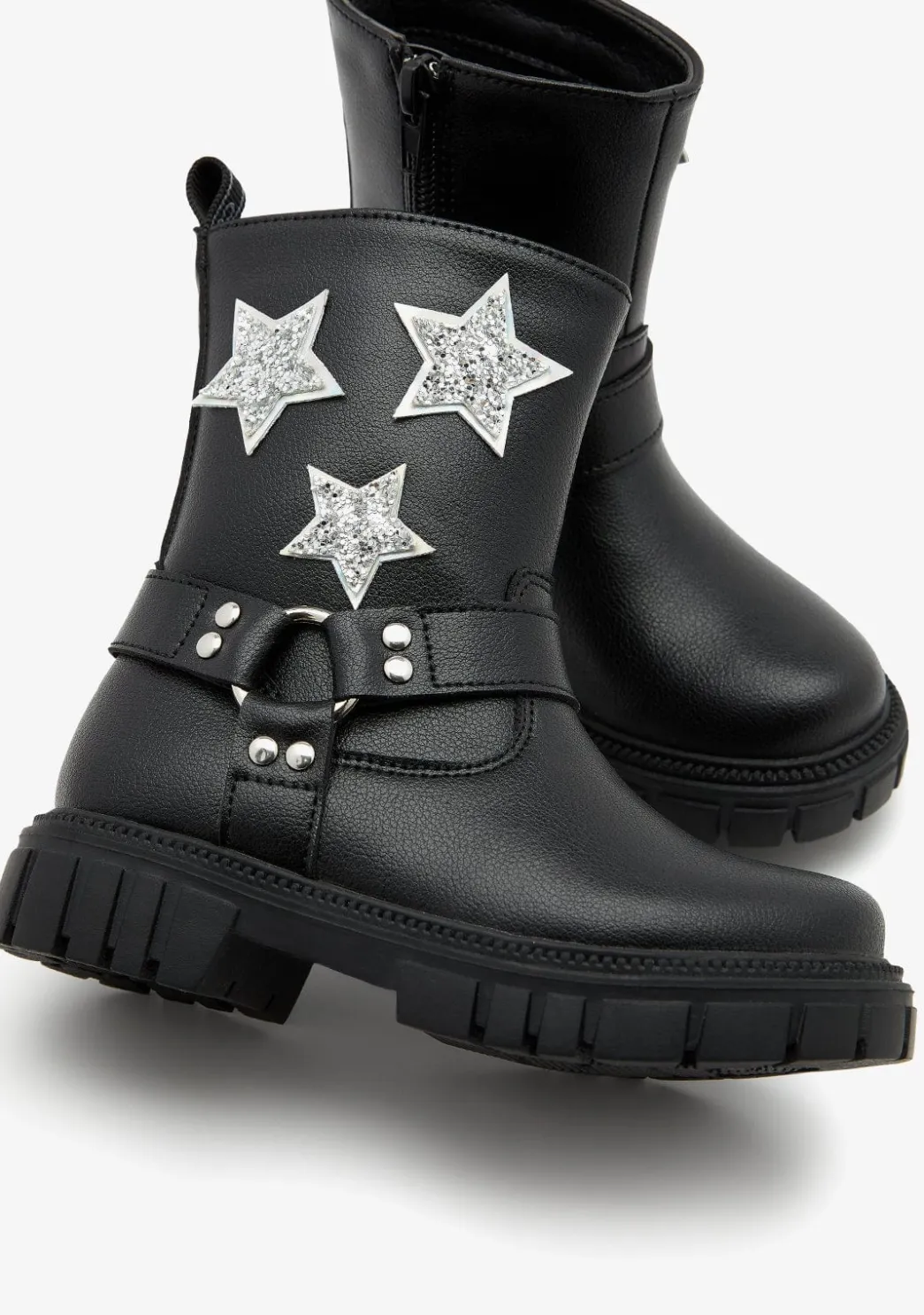 Shop Botas Militares Estrellas Negro Botas