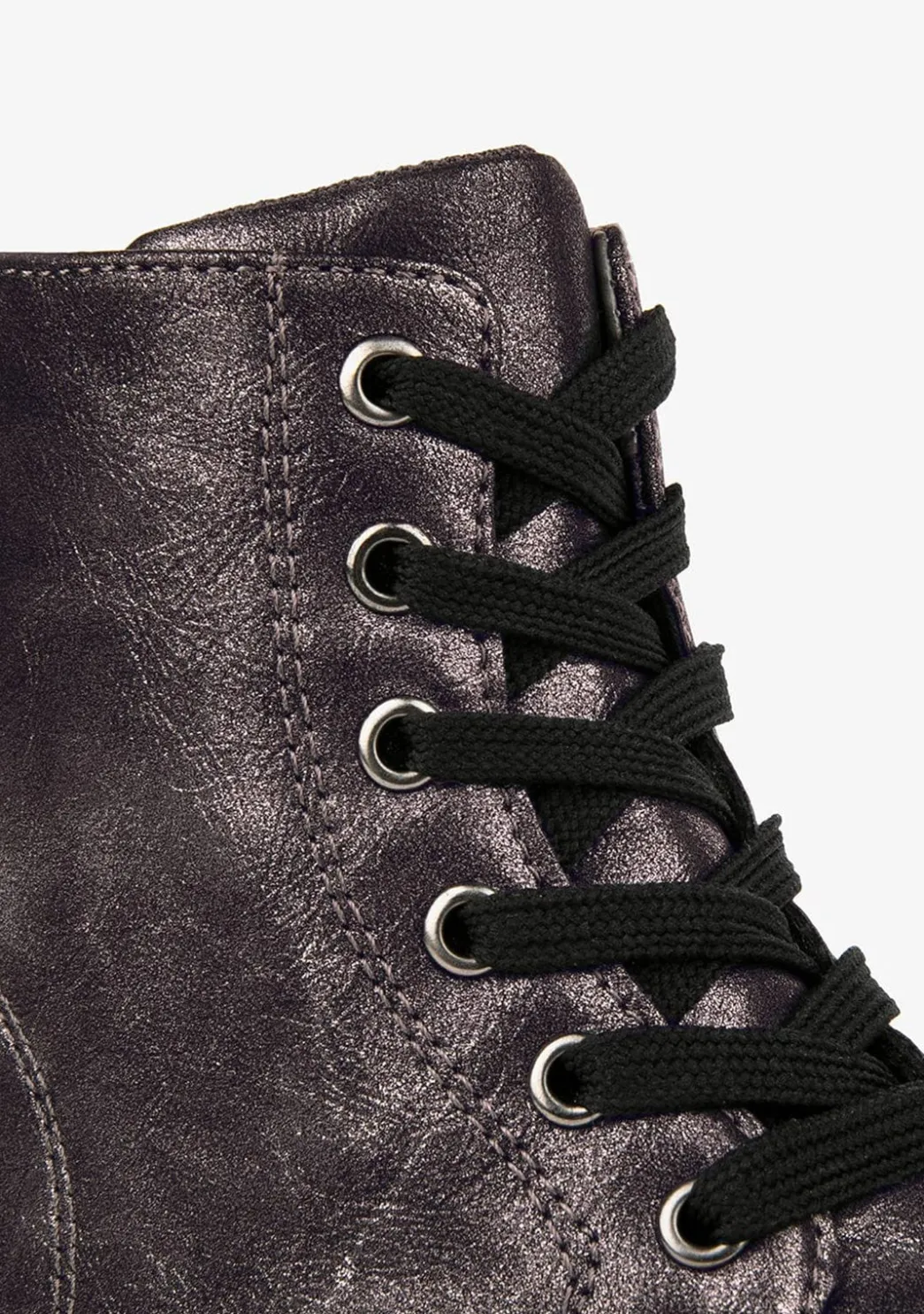 Cheap Botas Militares Metalizado Bronce Botas