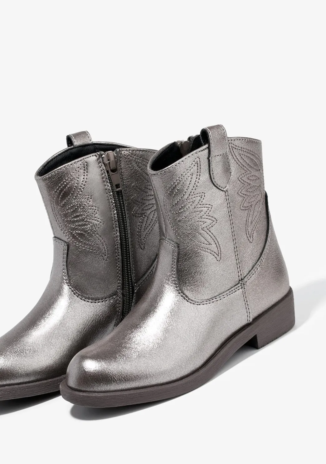 Discount Botines De Niña Cowboy Plomo Botas