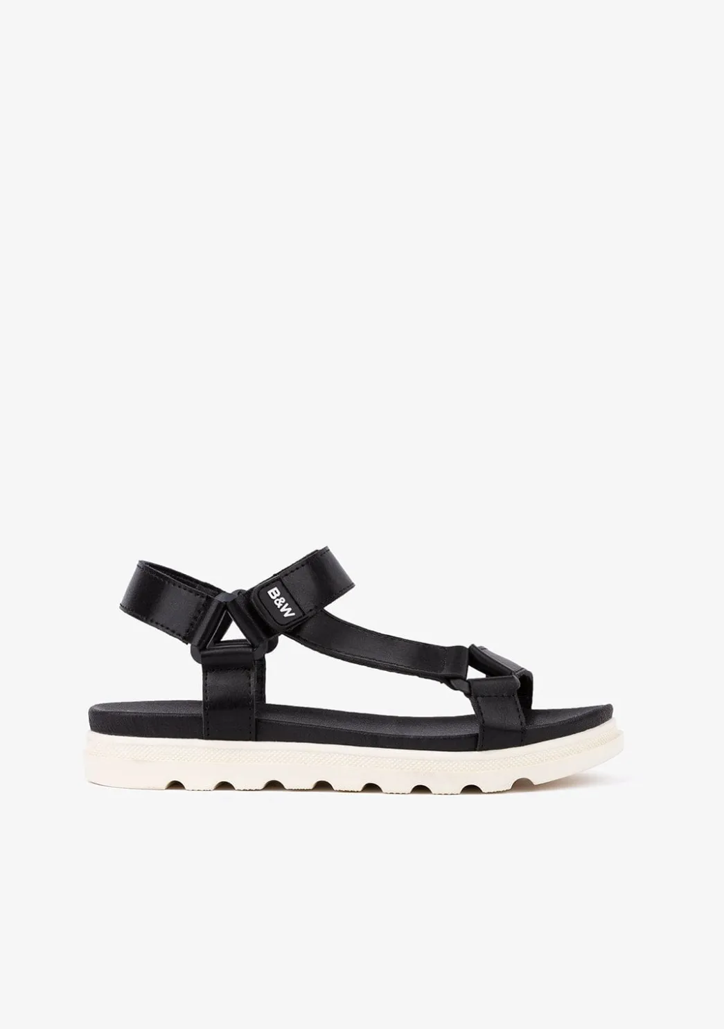 New B&W Sandalias De Niña Napa Negro Sandalias|Sandalias
