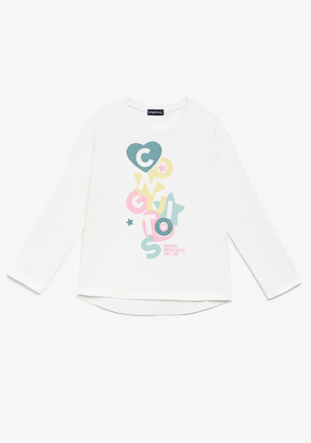 Store Camiseta Blanca Formas Multicolor Camisetas|Camisetas Manga Larga