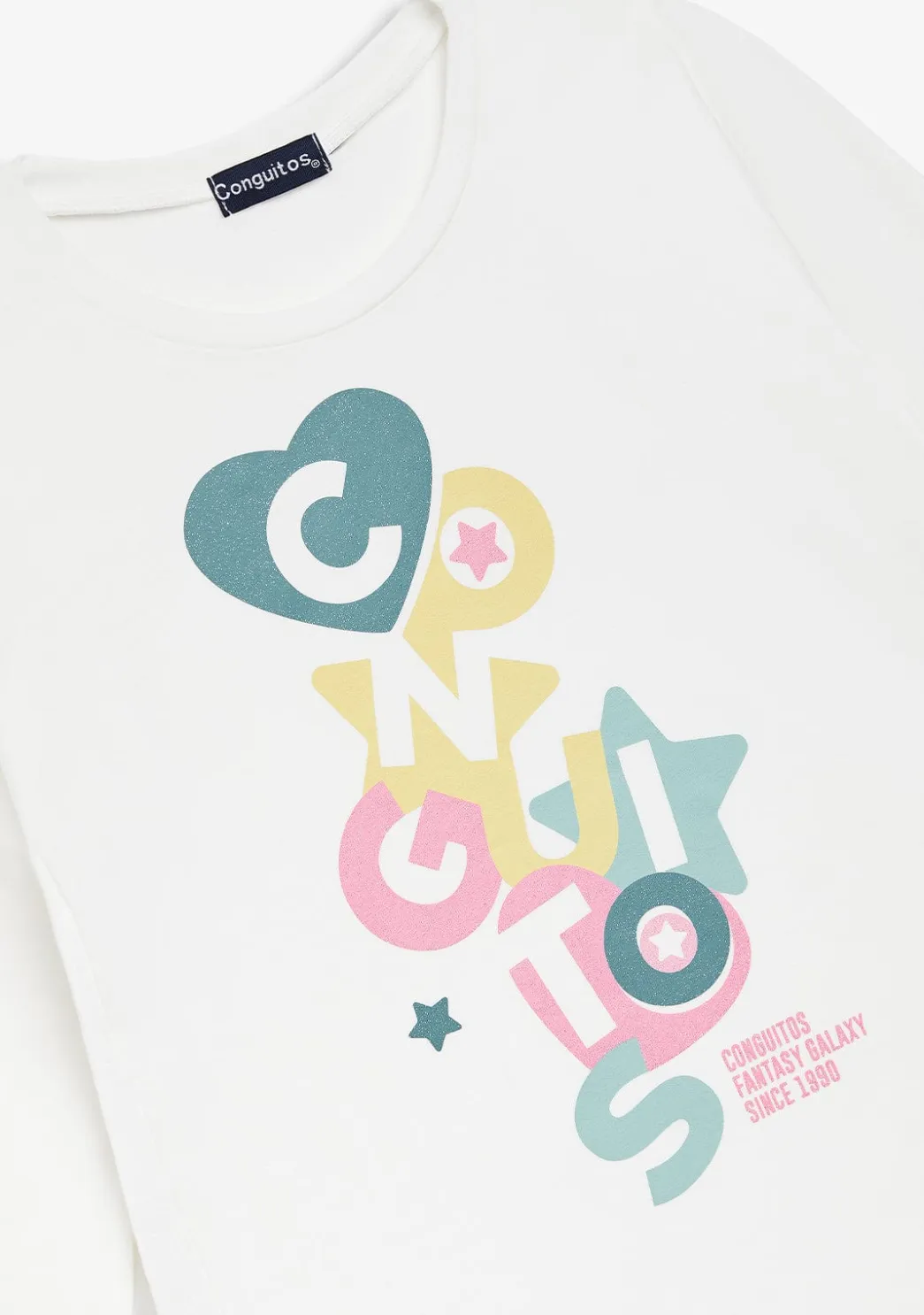 Store Camiseta Blanca Formas Multicolor Camisetas|Camisetas Manga Larga